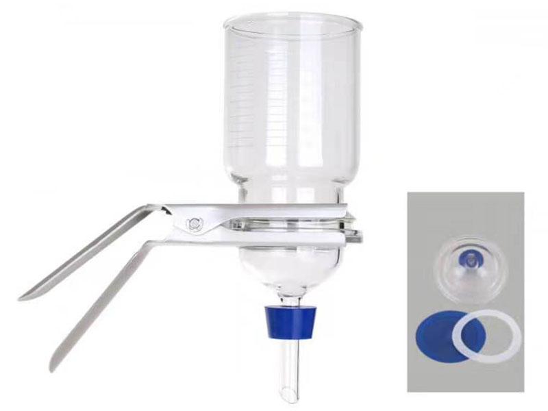 1000ml 玻璃過濾漏斗 PTFE 涂層金屬濾網墊